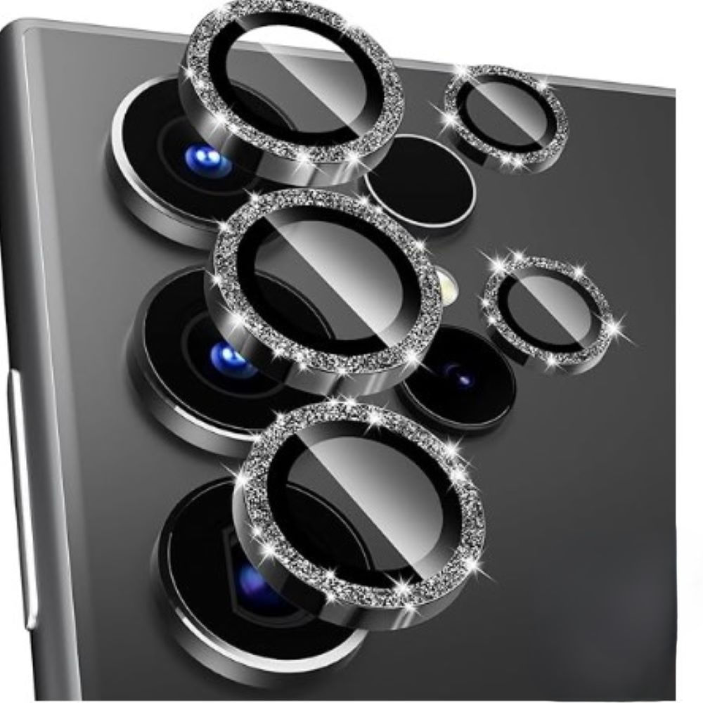 Micas de cámara individuales escarcha para samsung s23 ultra negro