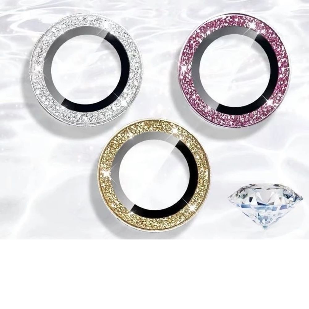 Micas de cámara individuales escarcha para iphone 13 dorado