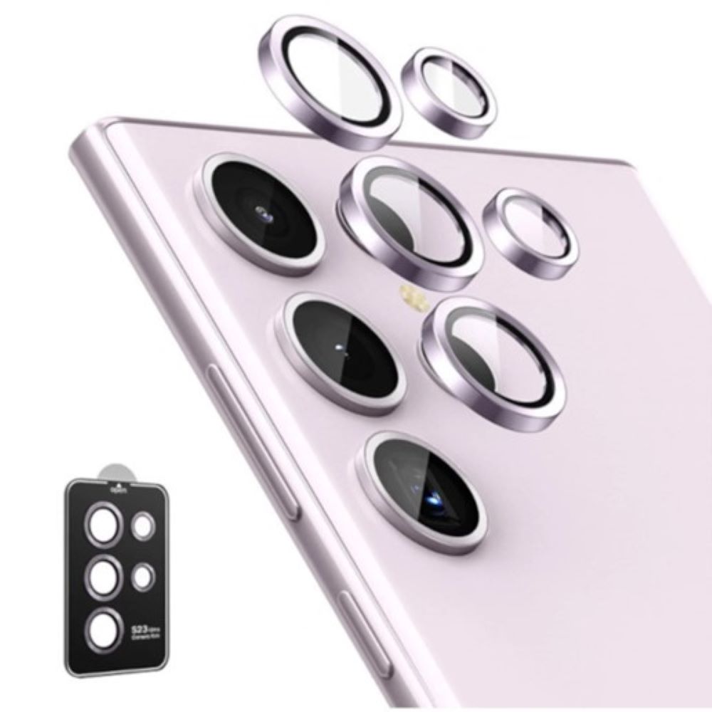 Micas de cámara individuales metal para samsung s24 ultra rosado