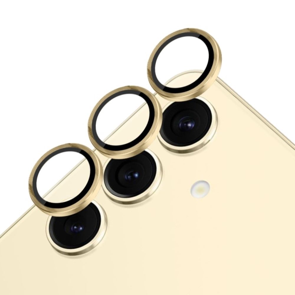 Micas de cámara individuales metal para samsung s24 dorado