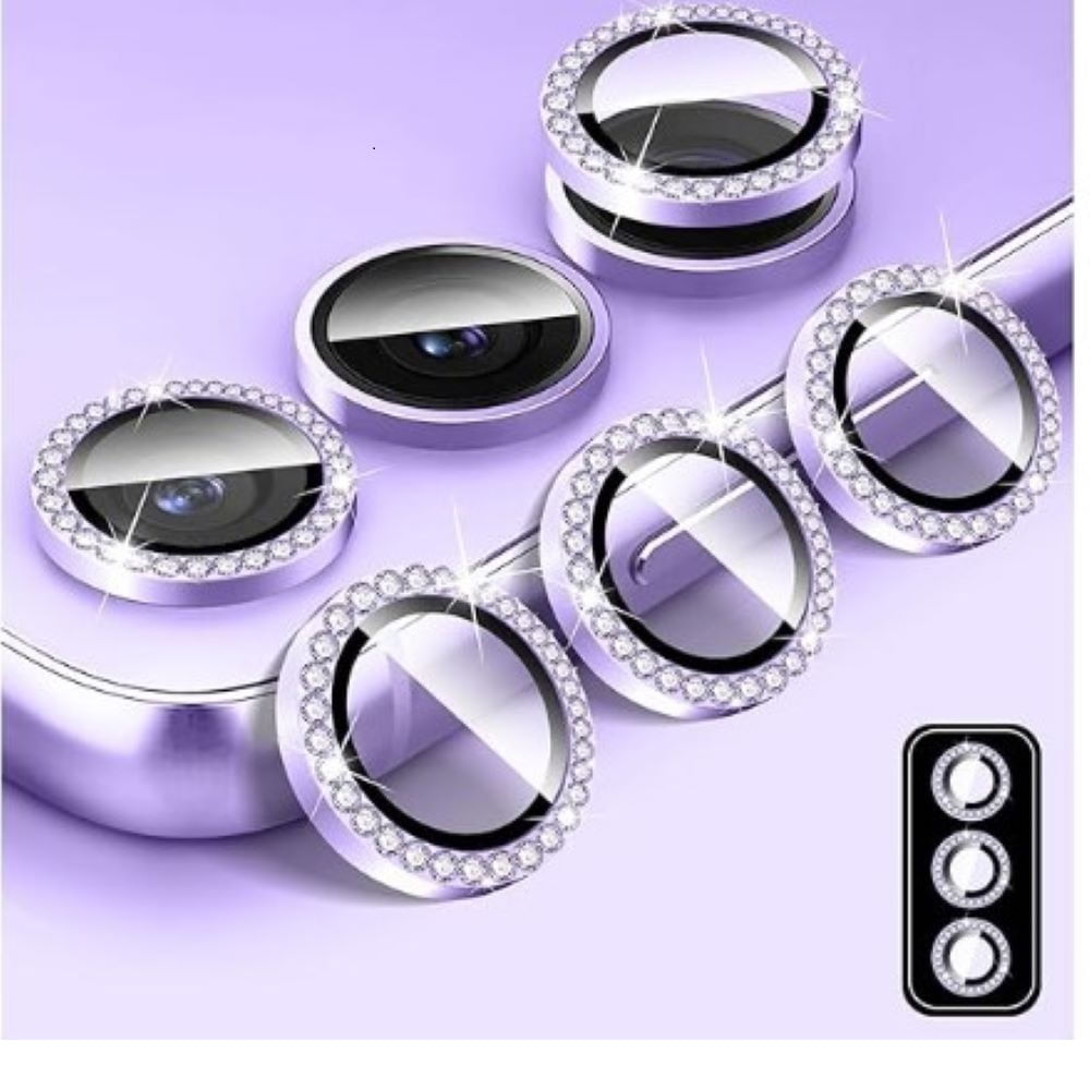 Micas de cámara individuales piedras para samsung s24 lila
