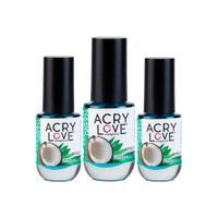 Aceite Para Cutícula 14ml Coco Verde Acrylove 3 Unid