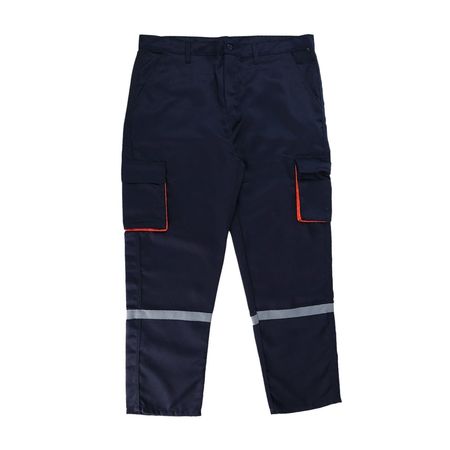 Pantalón de Trabajo Drill Tec Multibolsillo AzulNaranja Werken Talla XL