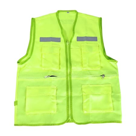 Chaleco Verde Werken Económico Talla L de Drill con Cinta Reflectiva