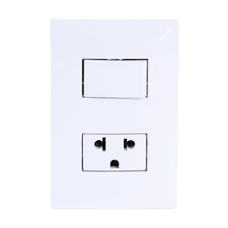 Interruptor + Tomacorriente Universal Bl Simon