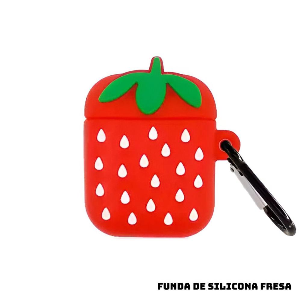 Carcasa de silicona para Airpods de Apple generación 1 y 2 diseño de FRESA