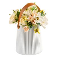Florero Decorativo Modelo Primavera Lineal Blanco  301PLB11