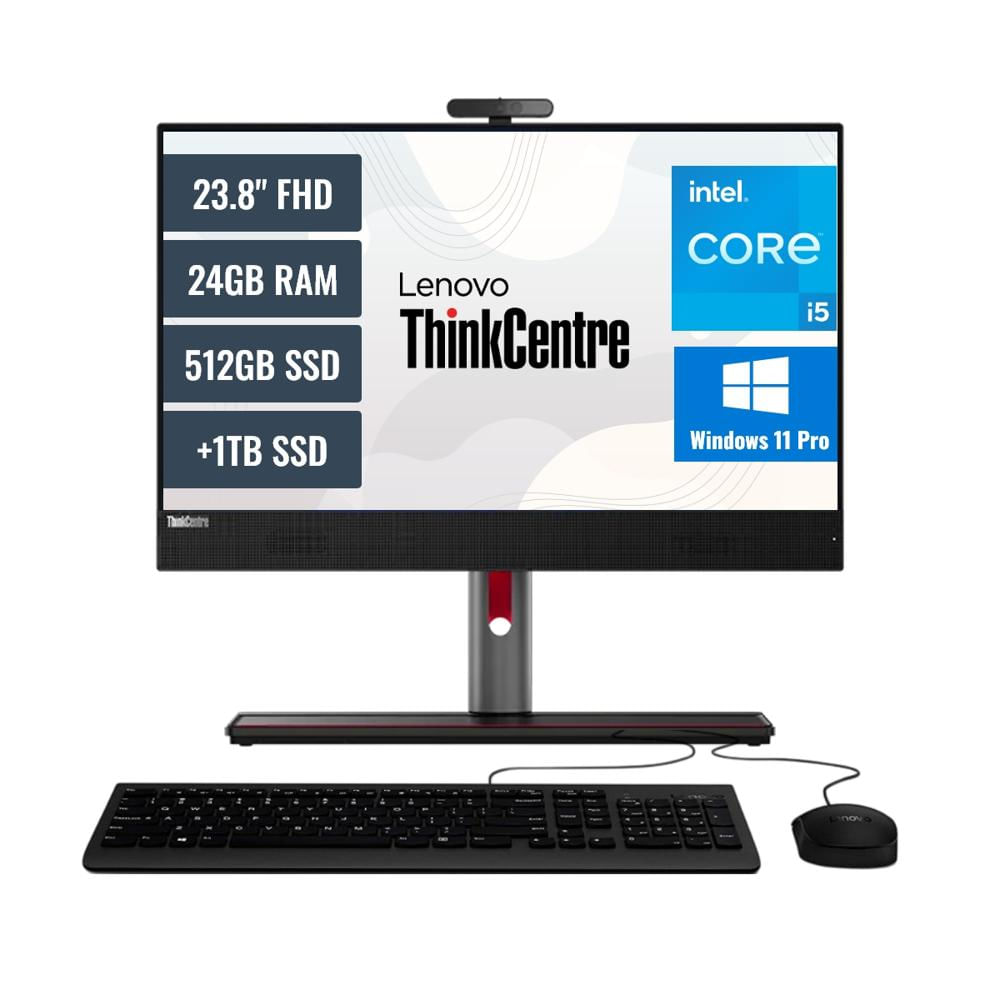 All In One Lenovo ThinkCentre M90A Intel Core i5 24GB RAM 512GB SSD + 1TB SSD 23.8 FHD 11VGS0VG241T