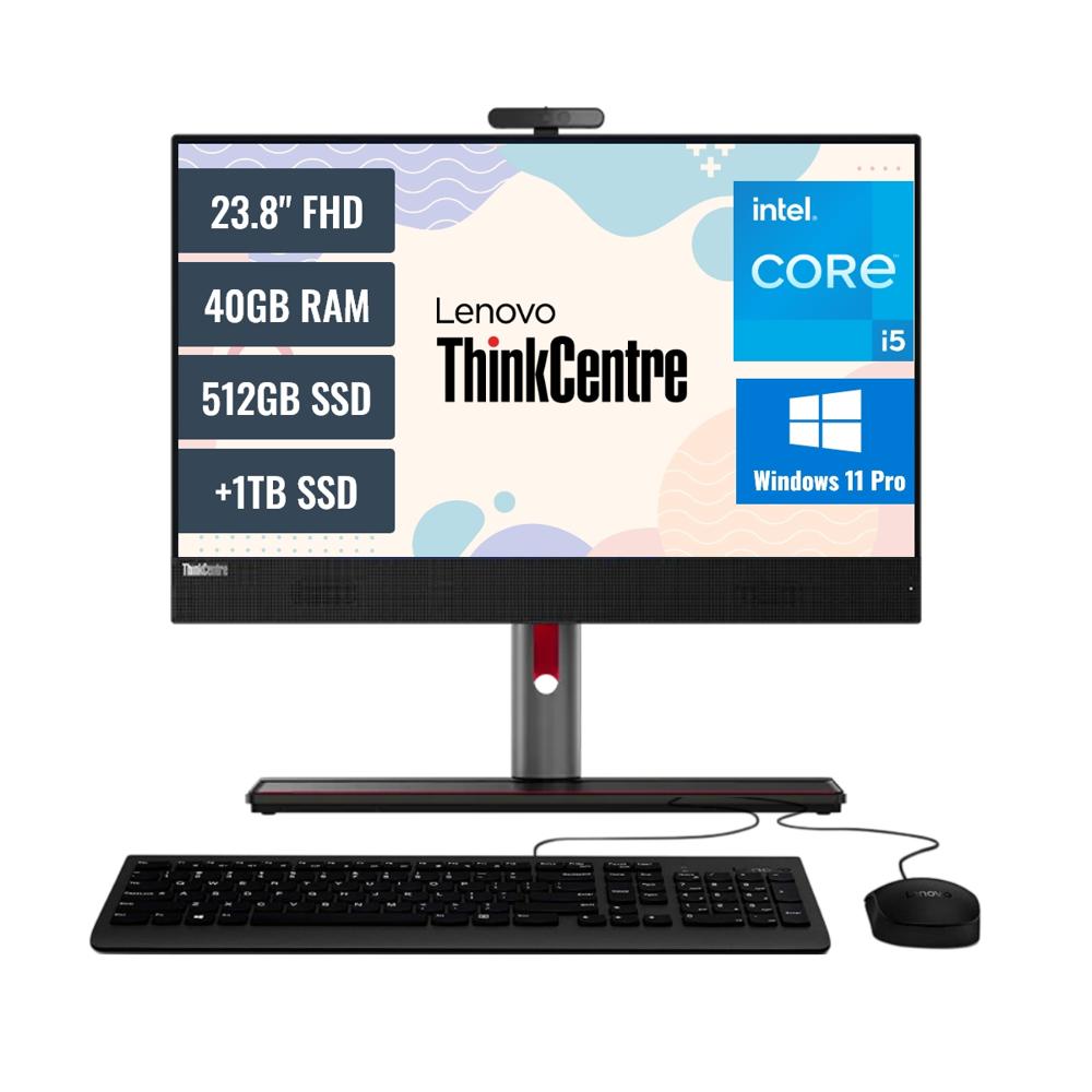 All In One Lenovo ThinkCentre M90A Intel Core i5 40GB RAM 512GB SSD + 1TB SSD 23.8 FHD 11VGS0VG401T