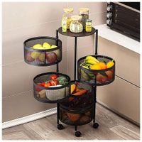 Organizador de Verduras Frutas Multiusos con Ruedas 5 niveles