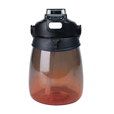 Botella de Policarbonato Orange 1 litro Negro Trend