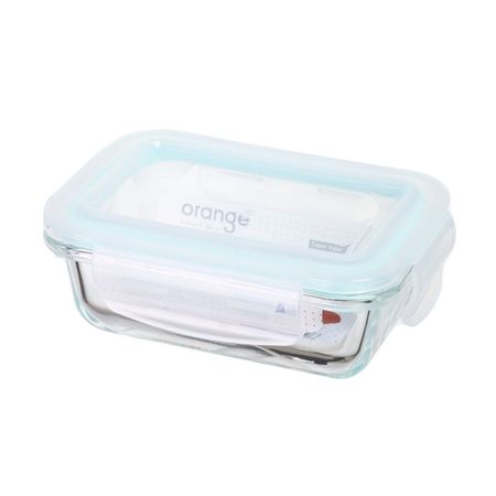 Taper de Vidrio Rectangular Hermético 180ml Orange