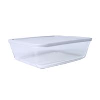 Taper de Vidrio Rectangular Refractario con Tapa Gris 2.6L Orange