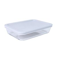 Taper de Vidrio Rectangular con Tapa Gris 700ml