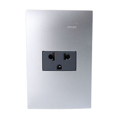 Tomacorriente Universal Simon S25 de Aluminio Policarbonato