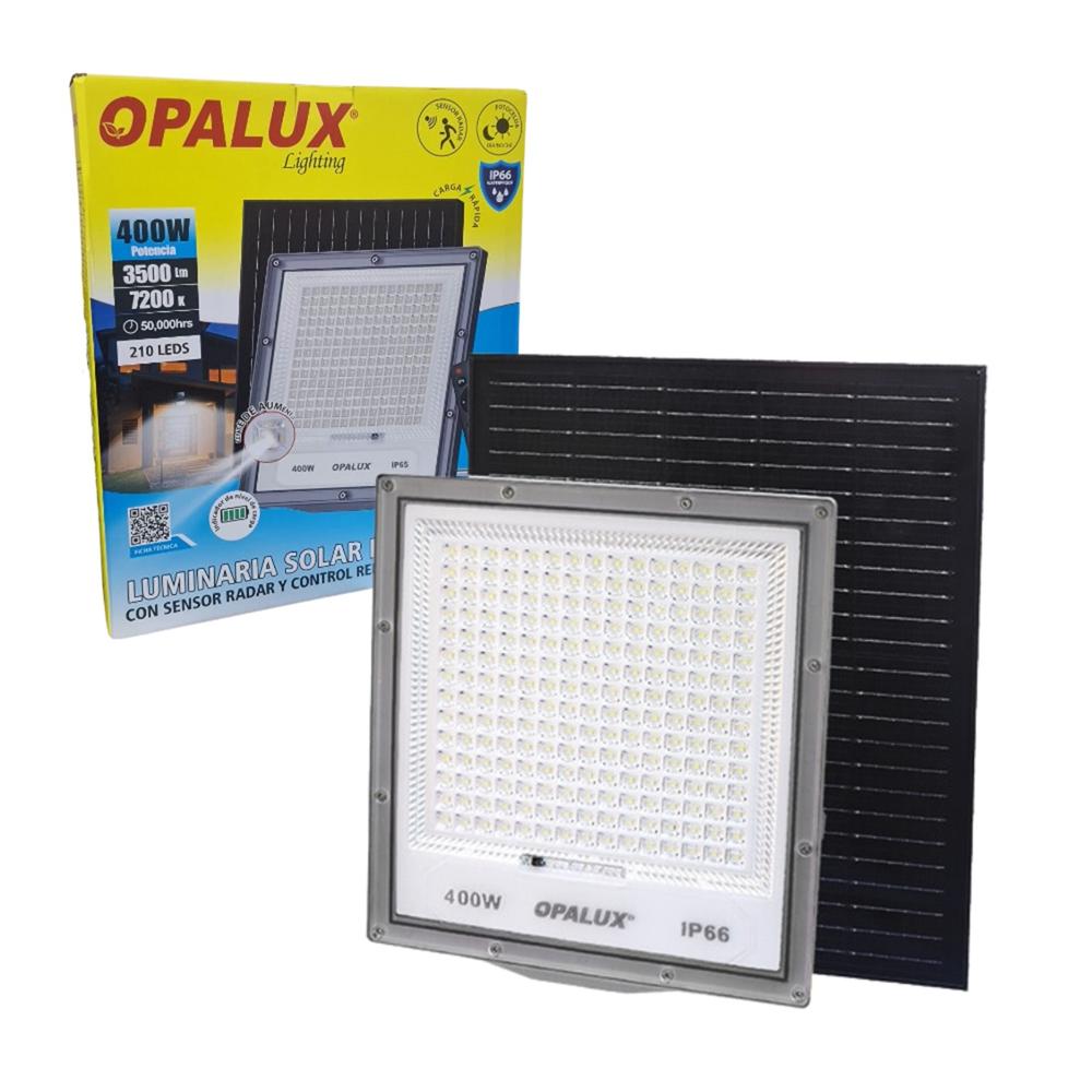 Reflector LED con Panel Solar y Control Remoto 400W 3500LM IP66 ...