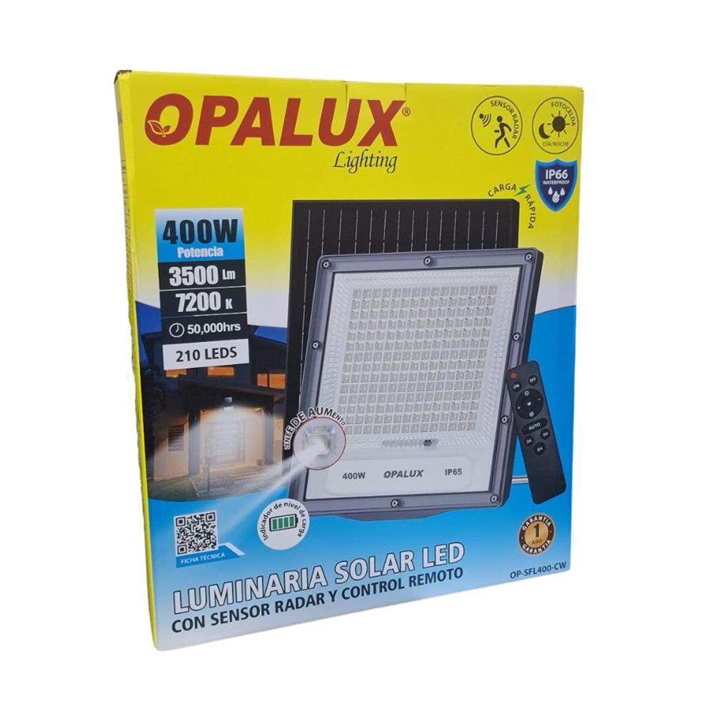 Reflector LED con Panel Solar y Control Remoto 400W 3500LM IP66 ...