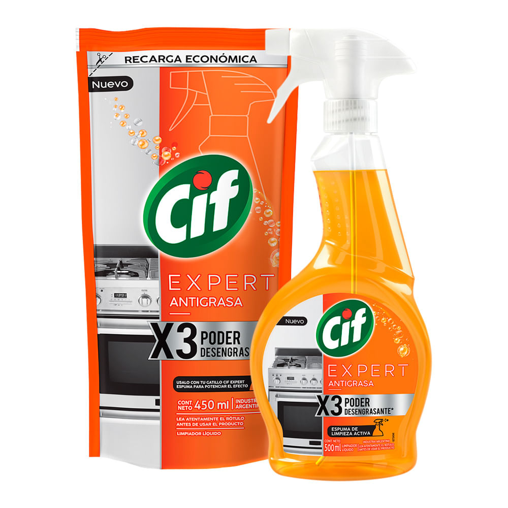 Sacagrasa CIF Gatillo 500ml + Doypack 450ml