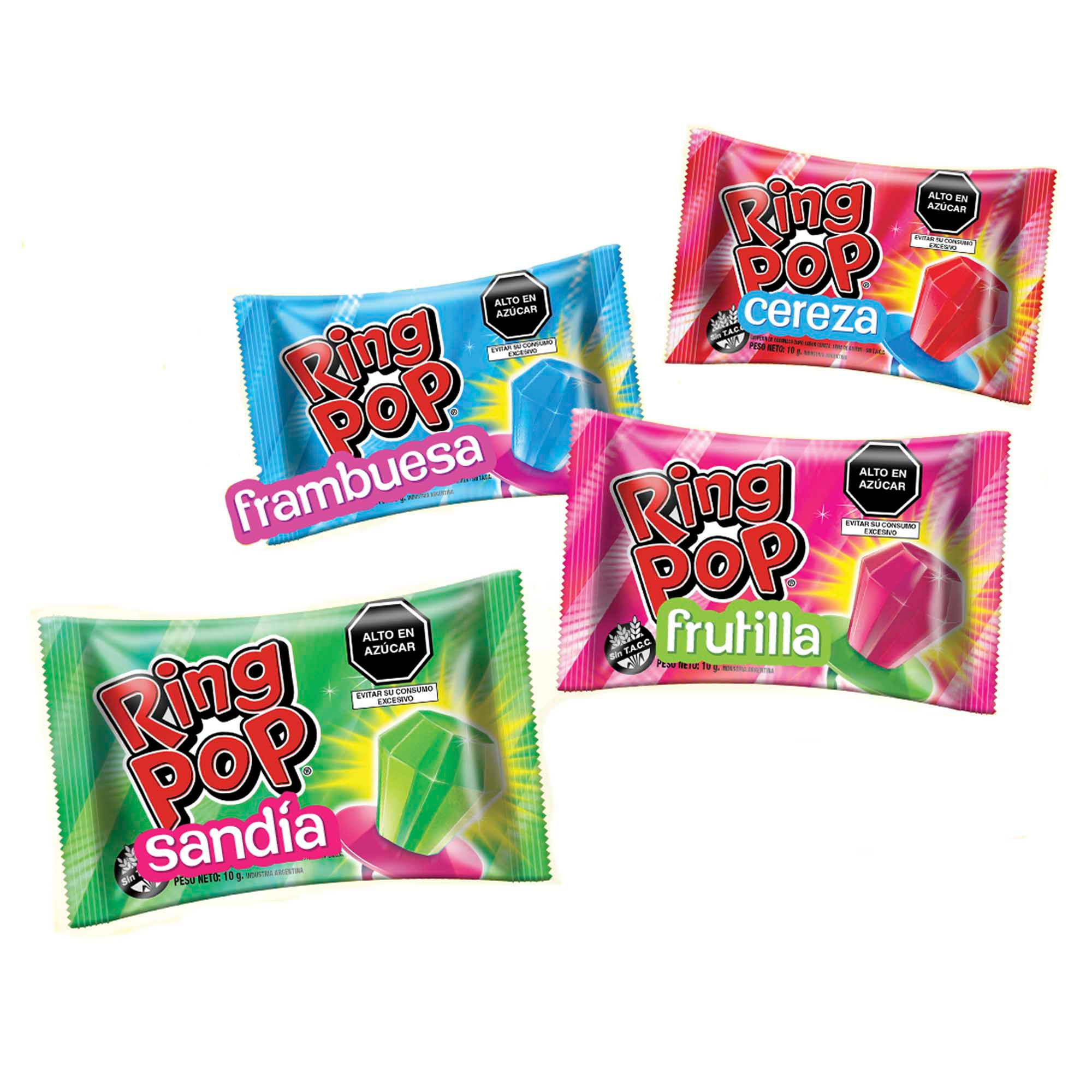 Caramelos TOPPS Ring Pop Sabores Surtidos Bolsa 10g