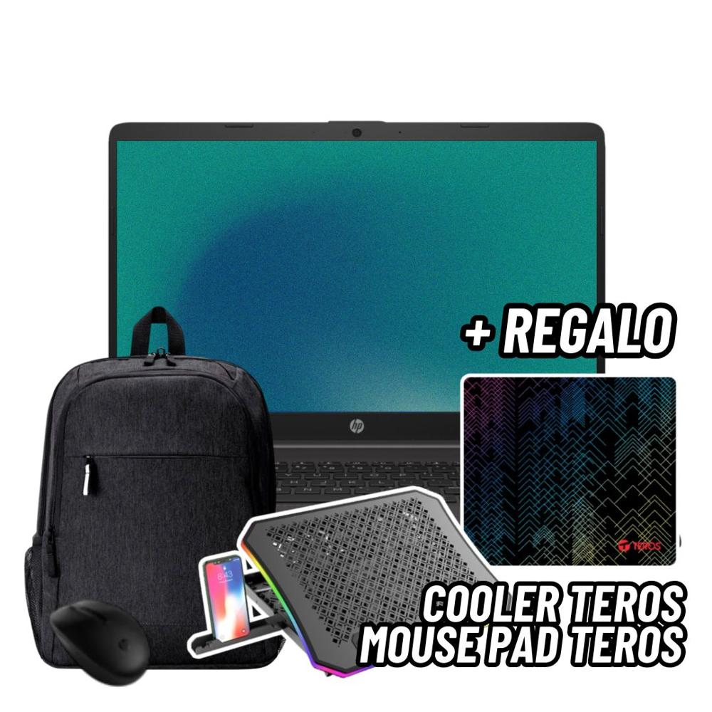 LAPTOP HP 250 G9 15.6 HD INTEL CELERON N4500 8GB RAM 256GB SSD + COOLER TEROS + MOUSE PAD
