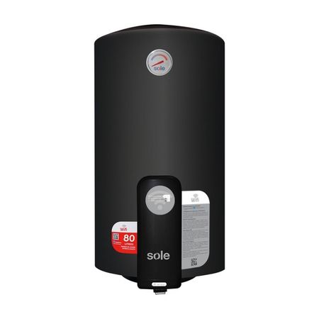 Terma Eléctrica Sole Wifi 80 litros en Acero Aporcelanado Gris con Tarjeta Wifi