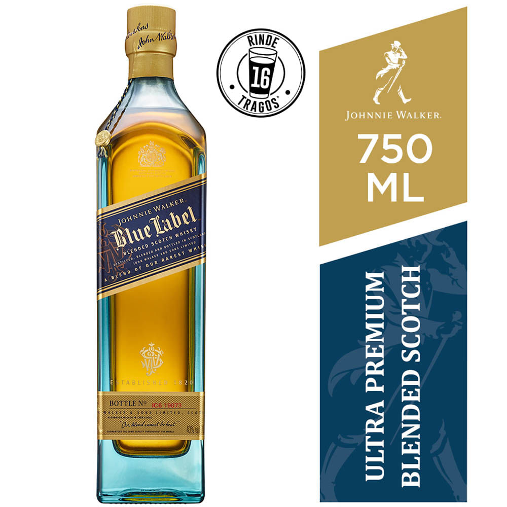 Whisky JOHNNIE WALKER Blue Label Botella 750ml | PlazaVea - Supermercado