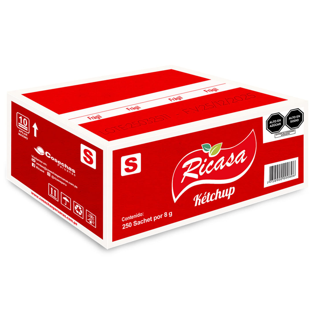 Ketchup RICASA Sachet 8g x 250un