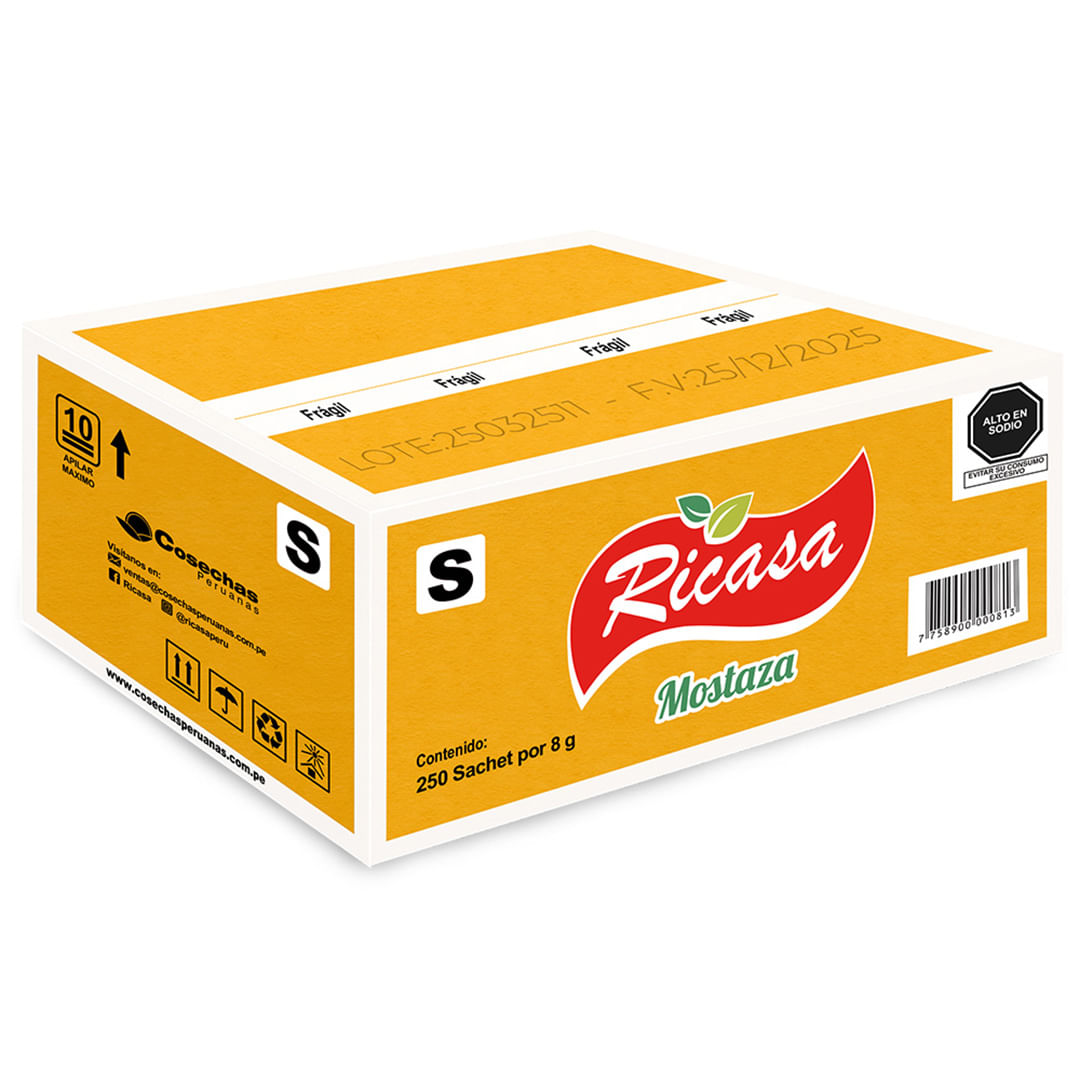 Mostaza RICASA Sachet 8g x 250un