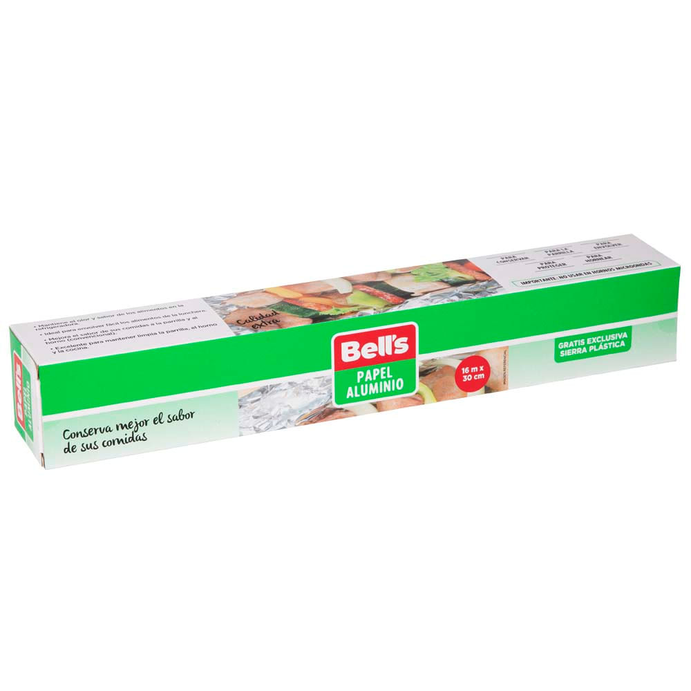 Papel Aluminio BELL'S 16m x 30cm Caja 1un
