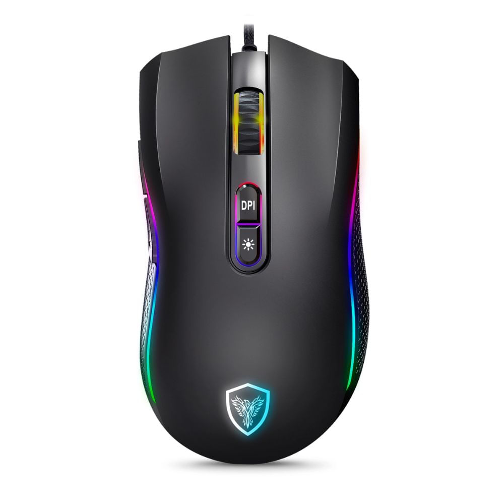 Mouse Gamer Micronics Kripton GM800 USB DPI 12,800 color Negro