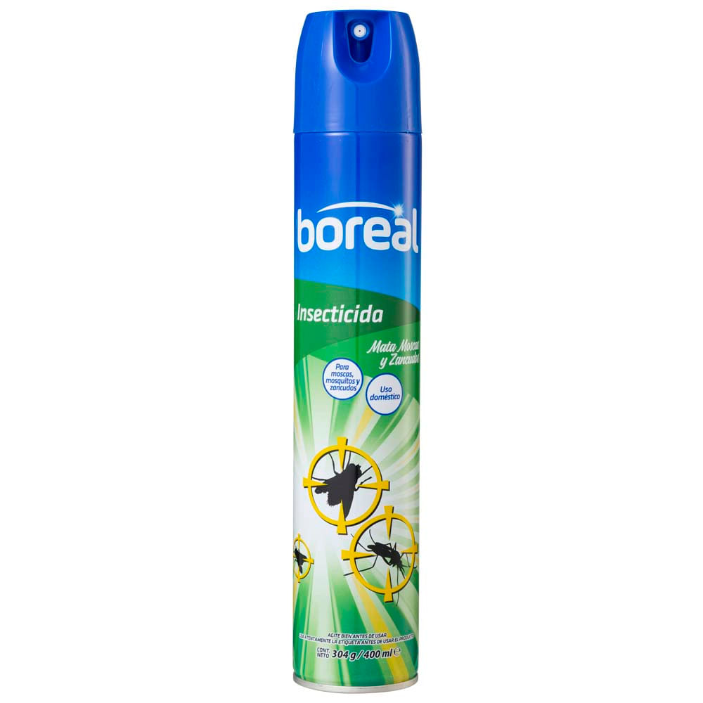 Insecticida en Aerosol BOREAL Mata Zancudos y Moscas Frasco 400ml