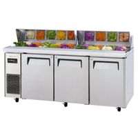 Meson Refrigerado Para Ensaladas Acero Inoxidable 3 Puertas 516 Litros Turbo Air