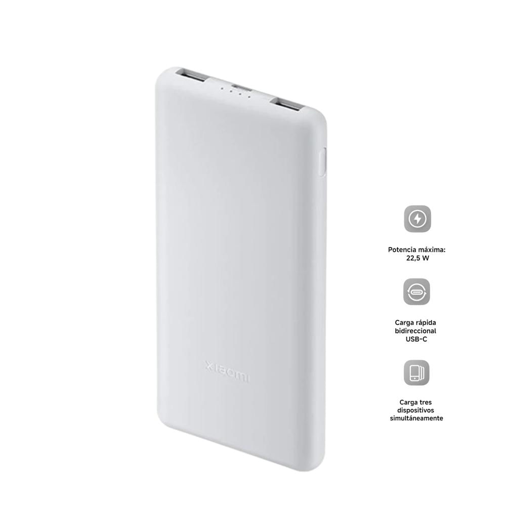 Power Bank Xiaomi 10000 Mah P16Zm Carga Rápida 225W Lite Gris Claro