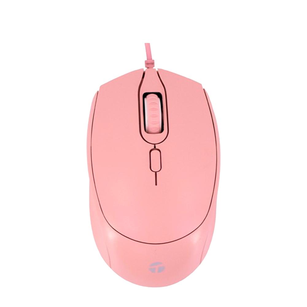 Mouse Óptico Teros Te-1226S 800-1200-1600 Dpi-Usb-4 Botones Rosado