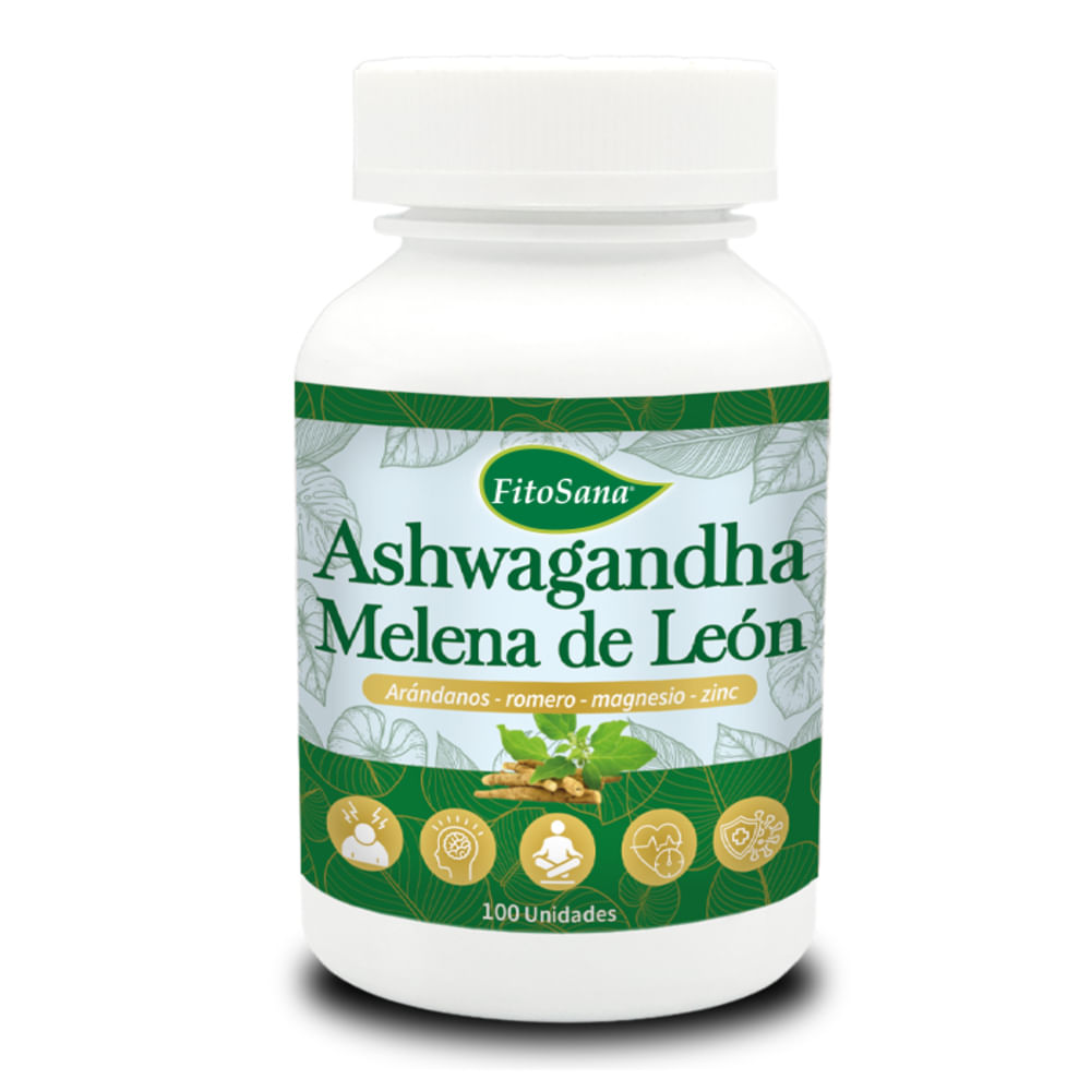 Ashwagandha con Melena de Leon Fitosana - Capsulas 100u