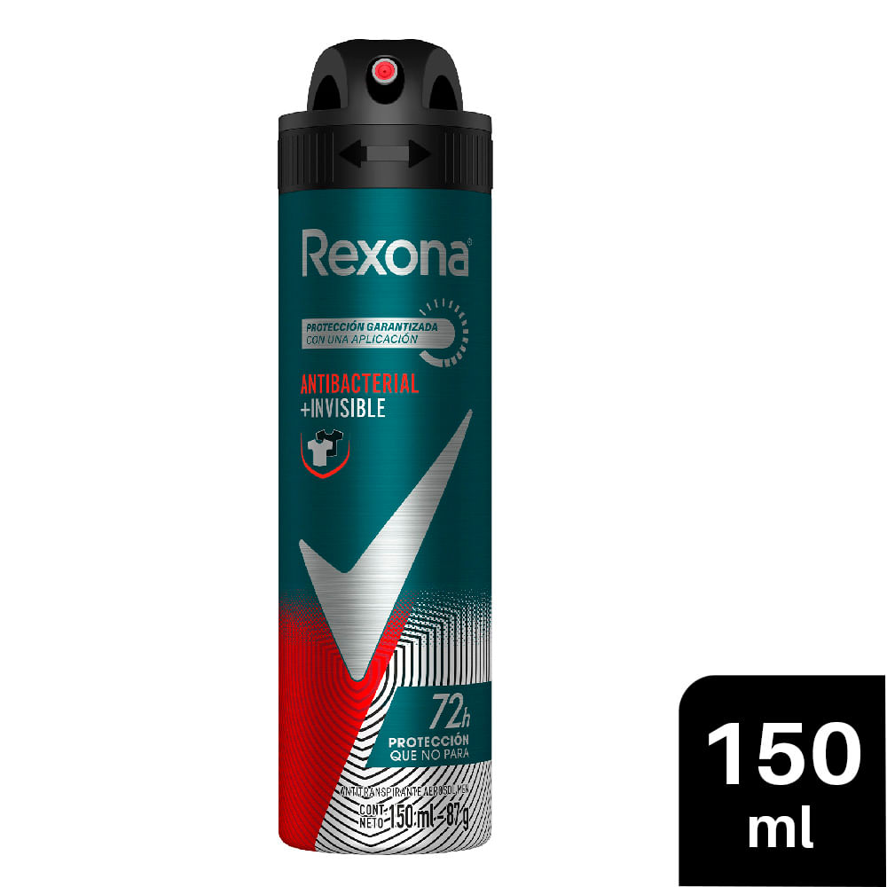 Desodorante para Hombre en Aerosol REXONA Antibacterial Frasco 150ml