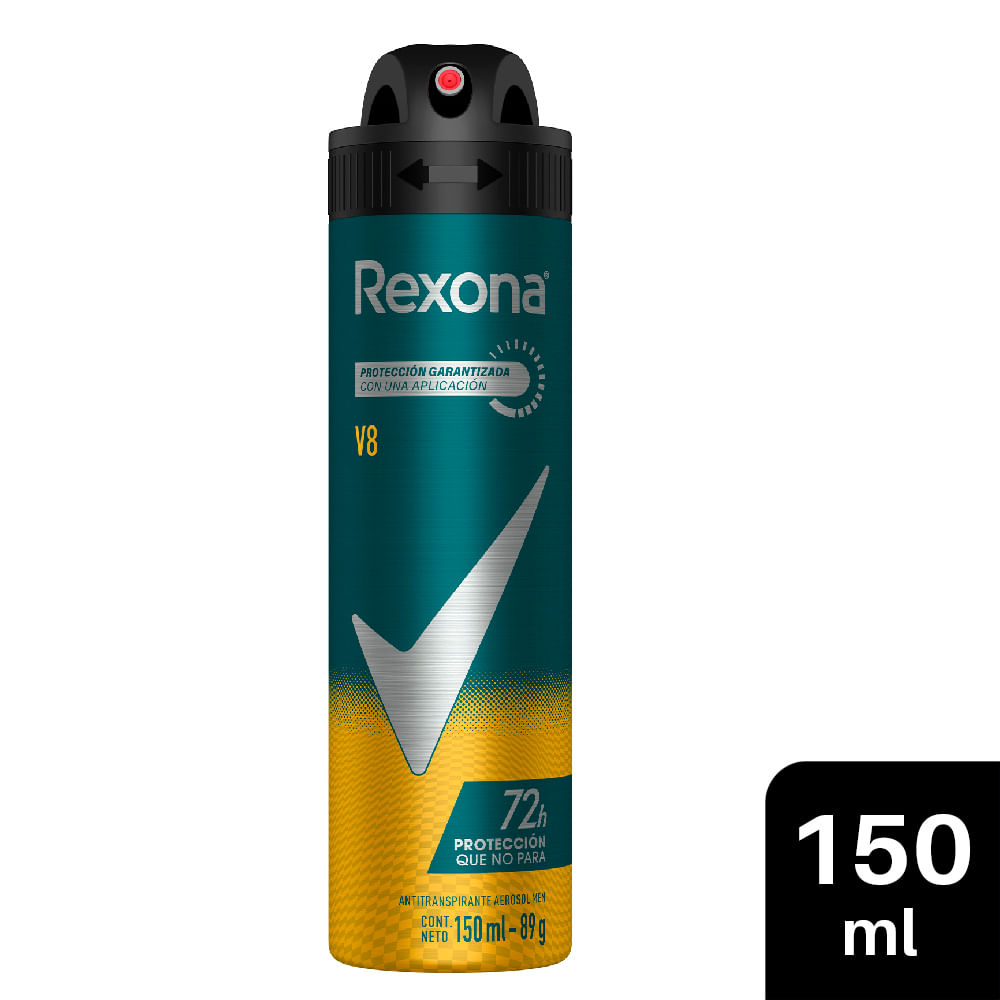 Desodorante para Hombre en Aerosol REXONA V8 Frasco 150ml