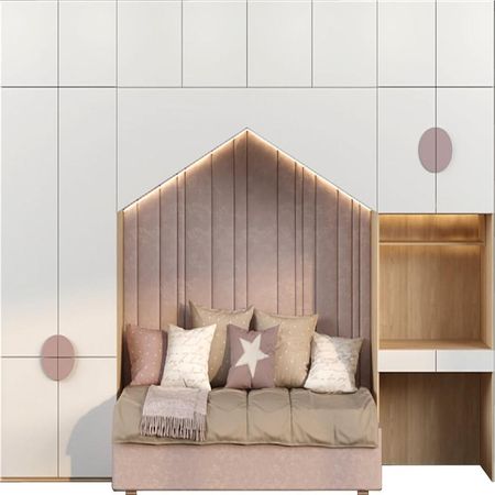 Juego de Dormitorio Barletta +Cabecera+Ropero+Escritorio - 1.5 plz