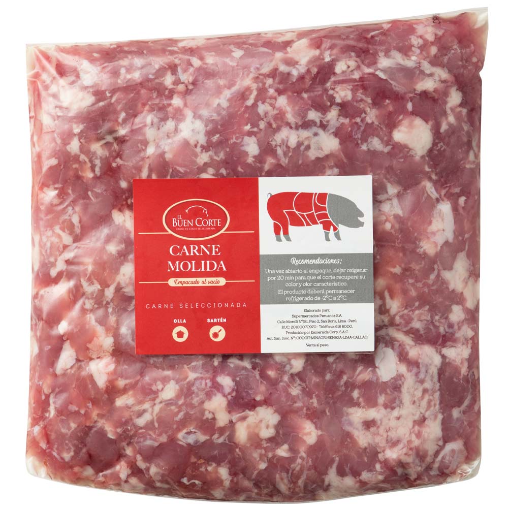Carne Molida de Cerdo EL BUEN CORTE x kg