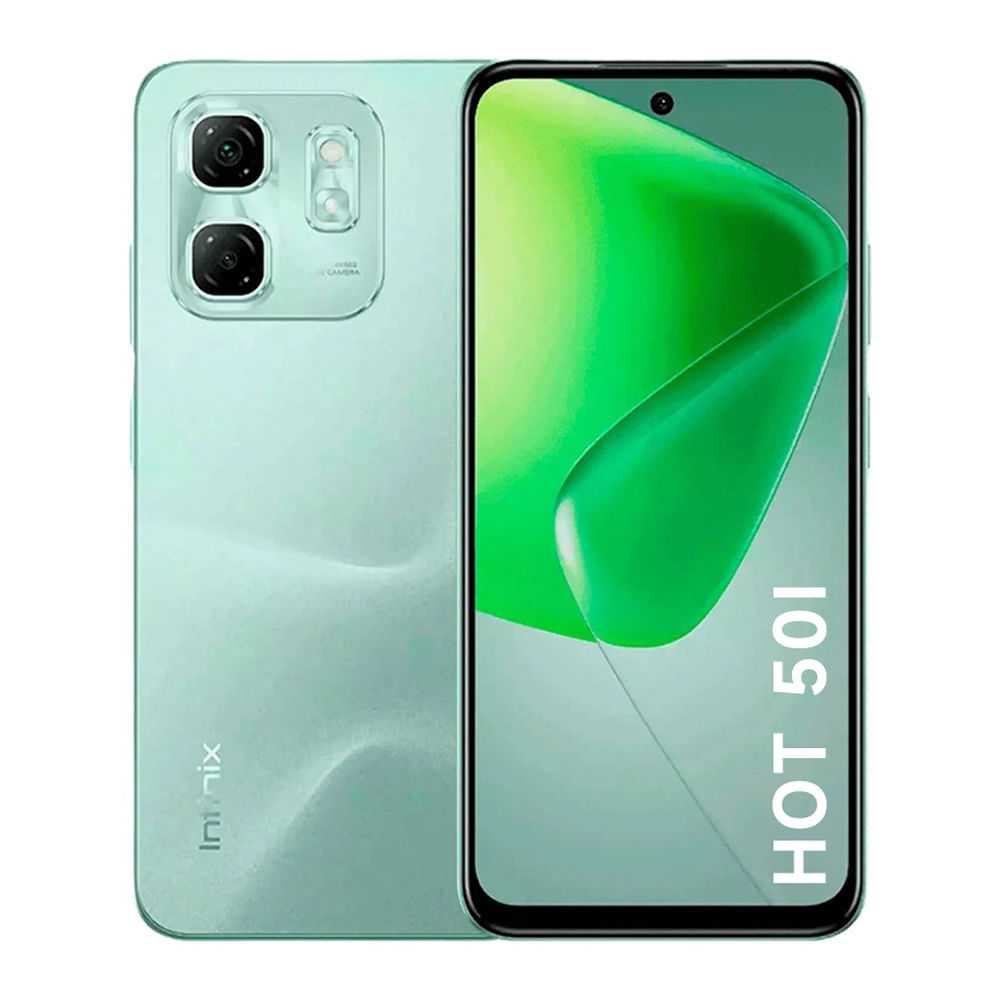 Celular Infinix Hot 50i 256GB 4GB Ram Verde Pantalla HD+ 120Hz 48MP