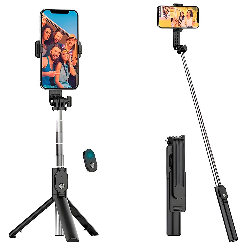 Palo Selfie 3 en 1 P20S Bluetooth 72cm Para iOS y Android Ajuste 360°