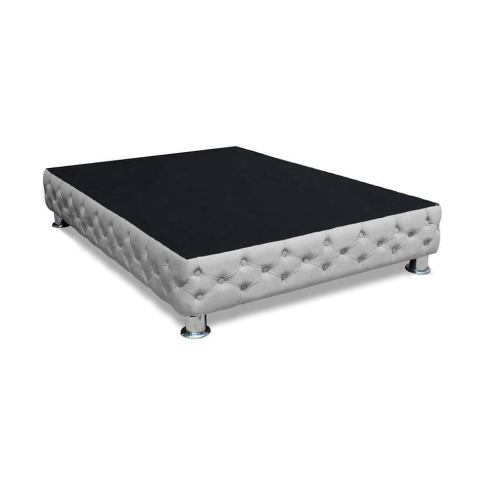 Base De Cama Aarhus 1.5 plz - Gris Claro