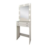 Tocador Organizador Saksun con Espejo - Blanco