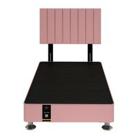 Dormitorio Linz + Cabecera Neuss Pata Desmontable 1.5 Plz - Rosado