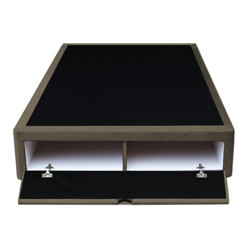 Base De Cama Bregenz 1.5 Plz - Beige Oscuro
