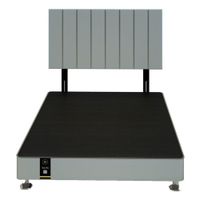 Dormitorio Linz 1.53 x 2.03 + Cabecera Neuss Pata Desmontable Queen - Gris Claro
