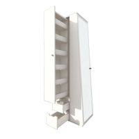 Tocador Organizador Espejo Hestur - Blanco