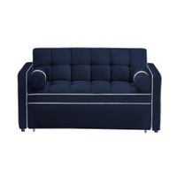 Sofá Cama Valandovo con Almohadas 2 Plz - Azul Marino
