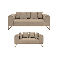 Juego de sala 3 2 Luxury Dolneni - Beige claro
