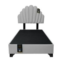 Dormitorio Afrodita + Cabecera patas ajustables 2 plz - Gris Claro
